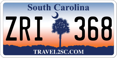 SC license plate ZRI368
