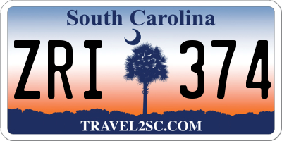 SC license plate ZRI374