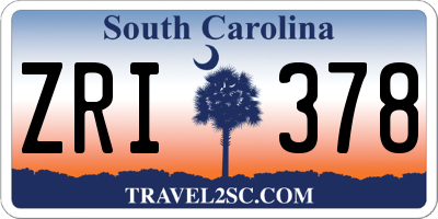 SC license plate ZRI378