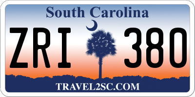 SC license plate ZRI380