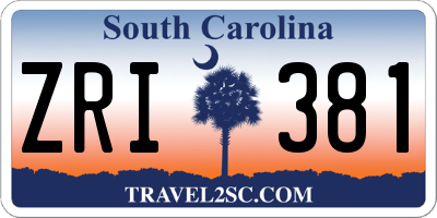 SC license plate ZRI381