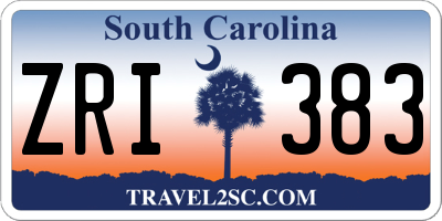 SC license plate ZRI383
