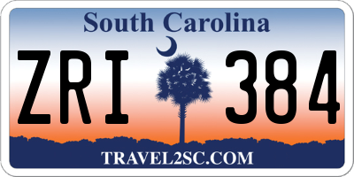 SC license plate ZRI384
