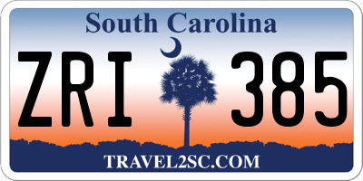 SC license plate ZRI385
