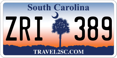 SC license plate ZRI389
