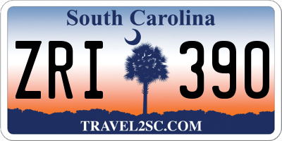 SC license plate ZRI390