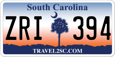 SC license plate ZRI394