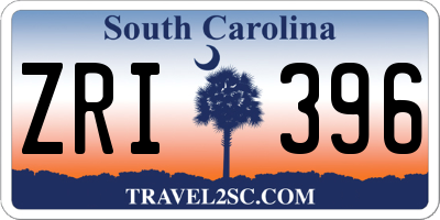 SC license plate ZRI396