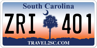 SC license plate ZRI401