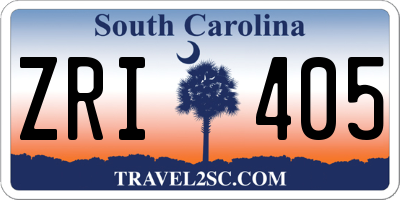 SC license plate ZRI405