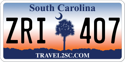 SC license plate ZRI407