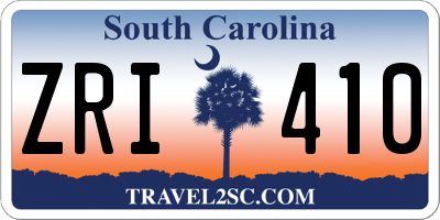 SC license plate ZRI410