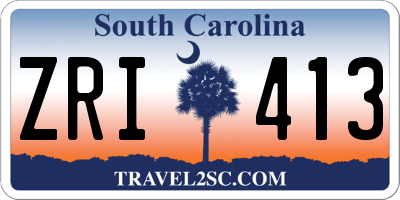 SC license plate ZRI413