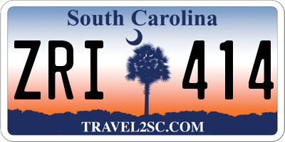 SC license plate ZRI414
