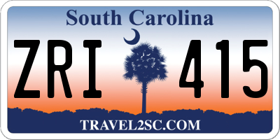 SC license plate ZRI415