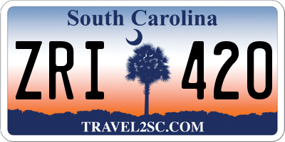 SC license plate ZRI420