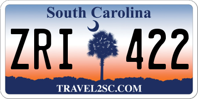 SC license plate ZRI422