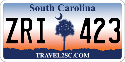 SC license plate ZRI423