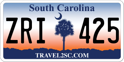 SC license plate ZRI425