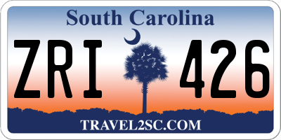 SC license plate ZRI426