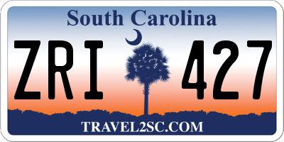 SC license plate ZRI427
