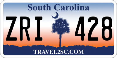 SC license plate ZRI428