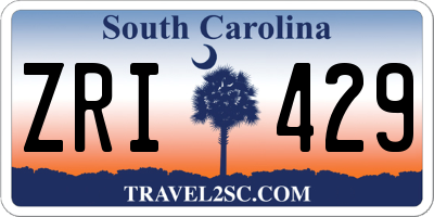 SC license plate ZRI429