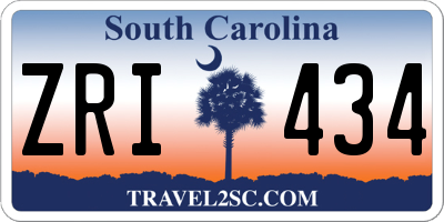 SC license plate ZRI434
