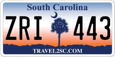 SC license plate ZRI443