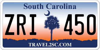 SC license plate ZRI450