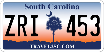SC license plate ZRI453
