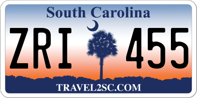 SC license plate ZRI455