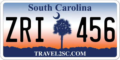 SC license plate ZRI456