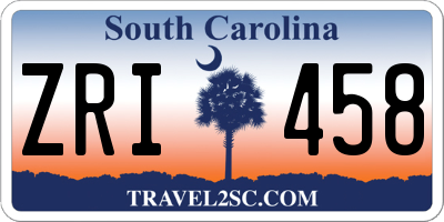 SC license plate ZRI458