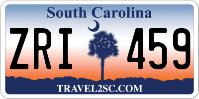 SC license plate ZRI459