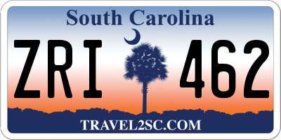 SC license plate ZRI462