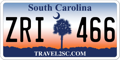 SC license plate ZRI466