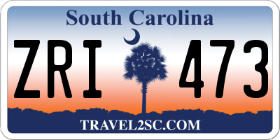 SC license plate ZRI473
