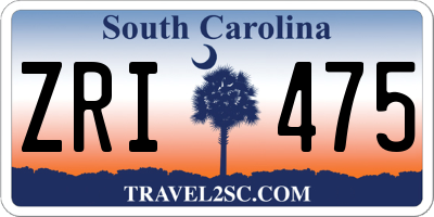 SC license plate ZRI475