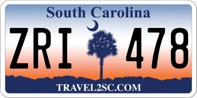 SC license plate ZRI478