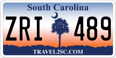 SC license plate ZRI489