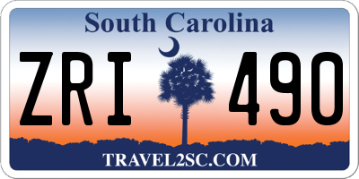 SC license plate ZRI490
