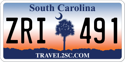 SC license plate ZRI491