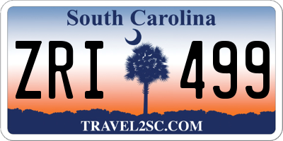 SC license plate ZRI499