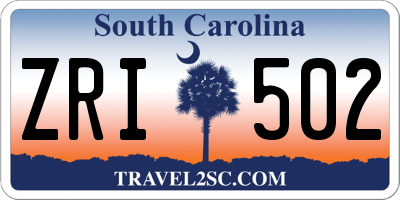 SC license plate ZRI502