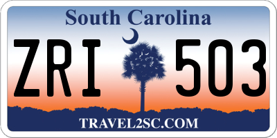 SC license plate ZRI503