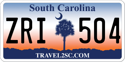 SC license plate ZRI504