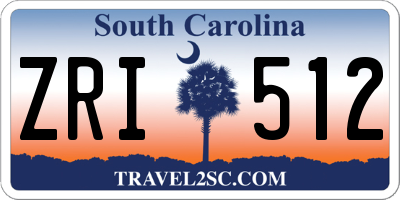 SC license plate ZRI512