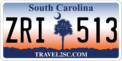 SC license plate ZRI513