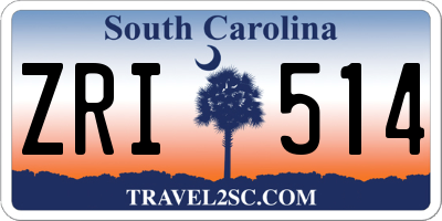 SC license plate ZRI514